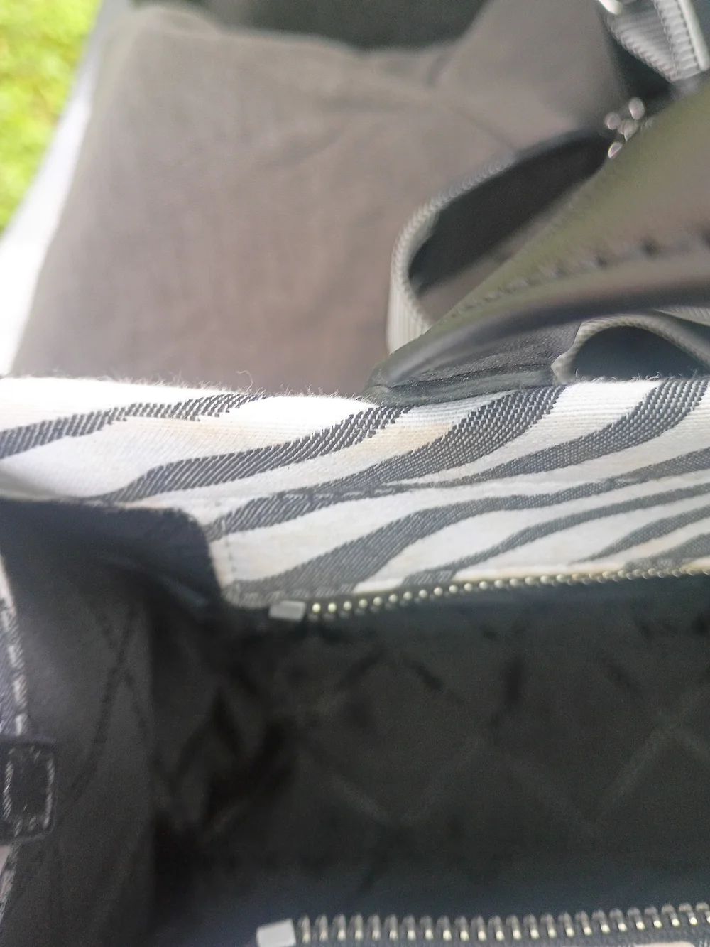 Michael Kors Zebra-Print Canvas Tote - Black & White Purse